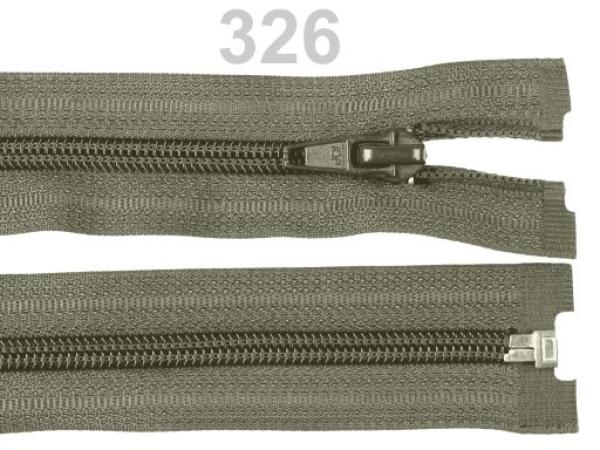 Spiralreißverschluss 5 mm, 85 cm, teilbar, Graugrün